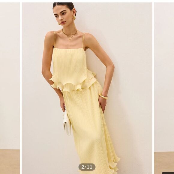 Commense Pleated Layered Ruffle Skirt Set NWT - Picture 2 of 6